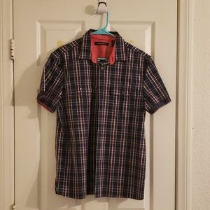 Axist size L button up. Blue and red.